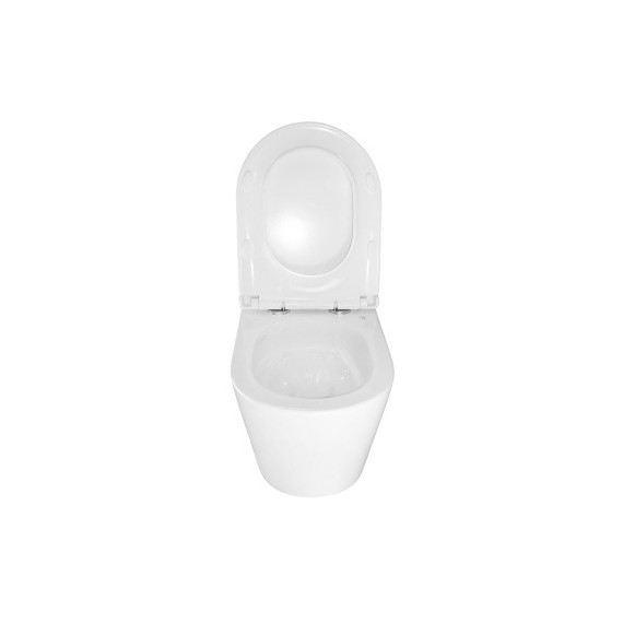 Унитаз подвесной безободковый Azario LANDER AZ-2802E с тонкой крышкой микролифт (Система смыва торнадо) фото 10