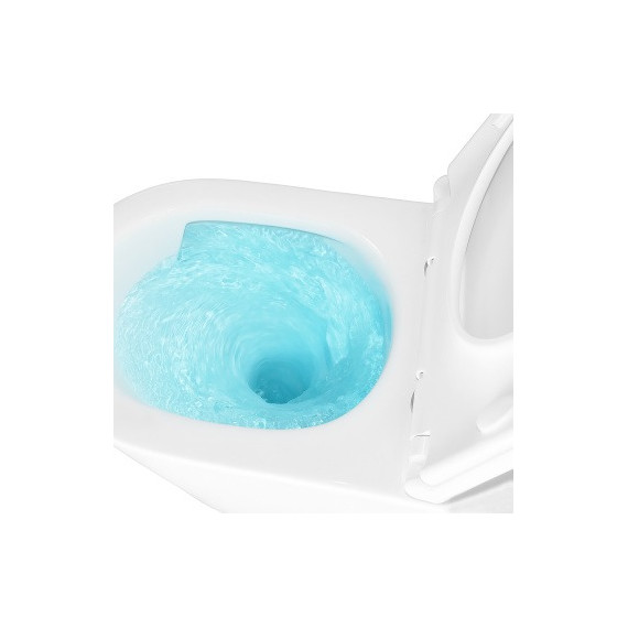 Унитаз подвесной безободковый Azario LANDER AZ-2802E с тонкой крышкой микролифт (Система смыва торнадо) фото 8