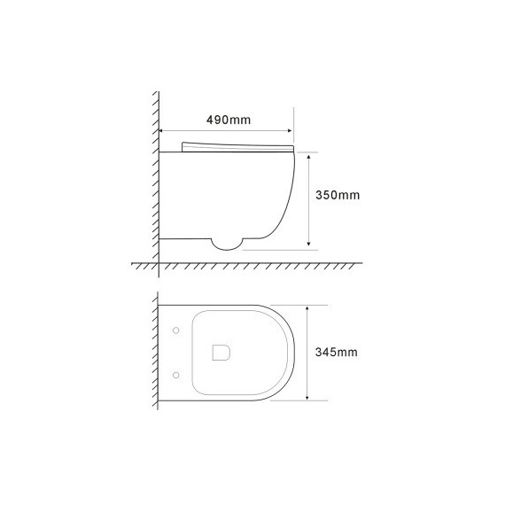 Унитаз подвесной безободковый Azario LANDER AZ-2802E с тонкой крышкой микролифт (Система смыва торнадо) фото 14