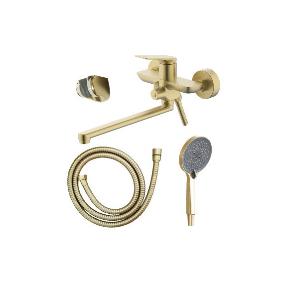 Смеситель для ванны Azario Lursy AZ-K1749MG, золото матовое фото 