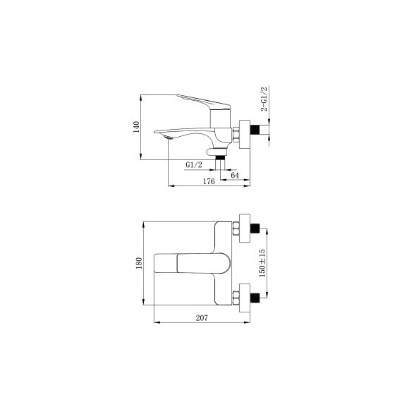 Смеситель для ванны Azario Lursy AZ-K3049 фото 8