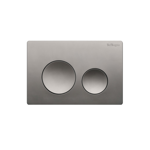 Кнопка смыва BelBagno BB-03C-GM, оружейная сталь фото 