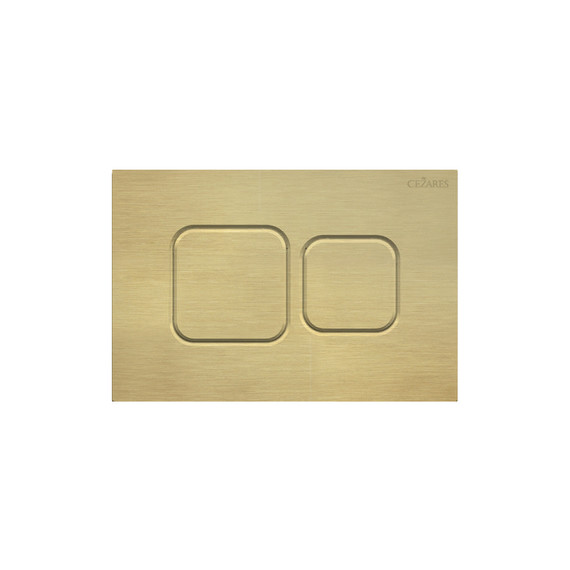 Кнопка смыва Cezares Pneumatic PN2-BTN-BORO, брашированное золото фото 