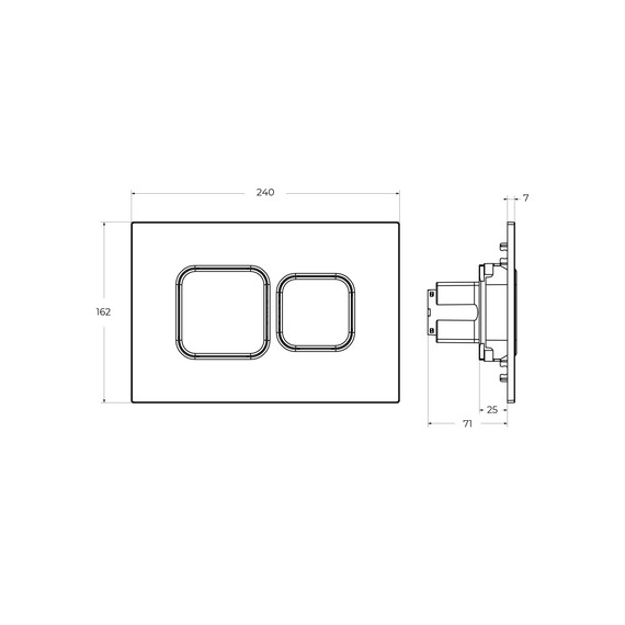 Кнопка смыва Cezares Pneumatic PN2-BTN-BORO, брашированное золото фото 4
