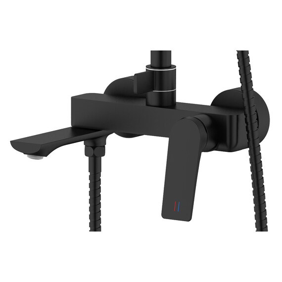 Душевая стойка Azario Lursy AZ-K2349B, чёрный матовый фото 2