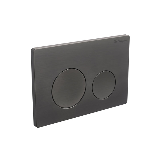 Кнопка смыва BelBagno BB-03C-GM, оружейная сталь фото 2