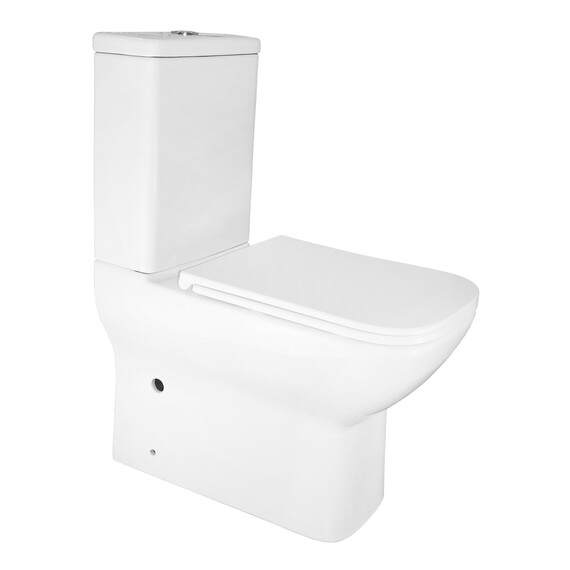 Унитаз-компакт безободковый Azario VARO AZ-2171 с тонкой крышкой микролифт фото 