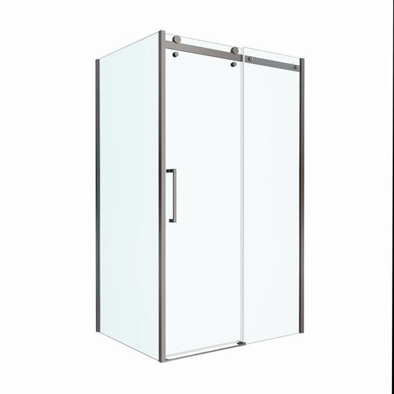 Душевое ограждение BelBagno 130x100 см MARINO-2-AH-1-130/100-C-GM, оружейная сталь/прозрачное фото 5