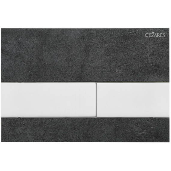 Кнопка смыва Cezares Lux LUX-PN-BIO, чёрный/белый матовый фото 