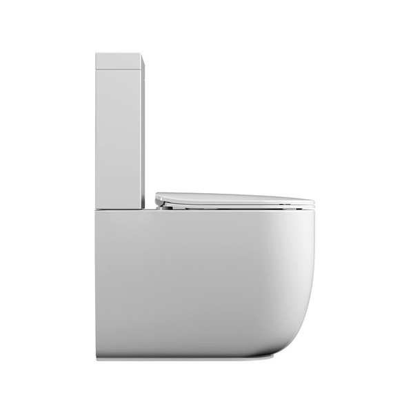 Унитаз-компакт безободковый Kerasan Nolita 531701 с тонкой крышкой микролифт фото 2