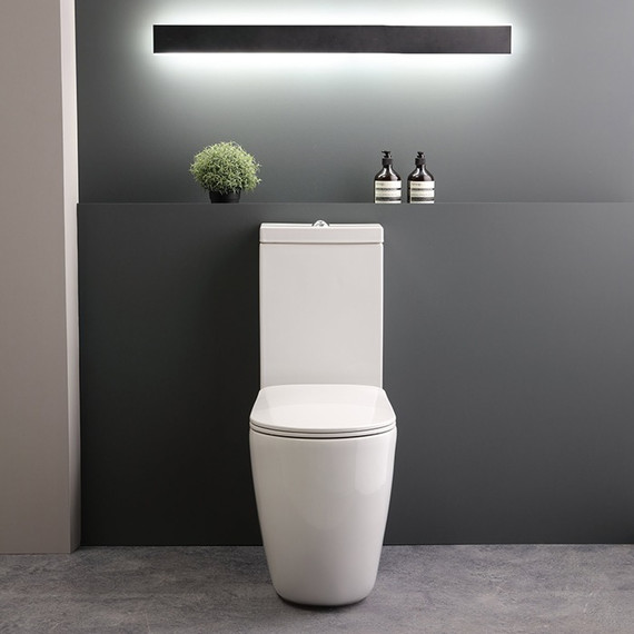 Унитаз-компакт безободковый Kerasan Nolita 531701 с тонкой крышкой микролифт фото 5