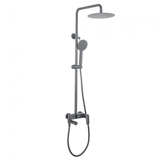 Душевая стойка Aquatek Вега AQ2040BGM, оружейная сталь фото 