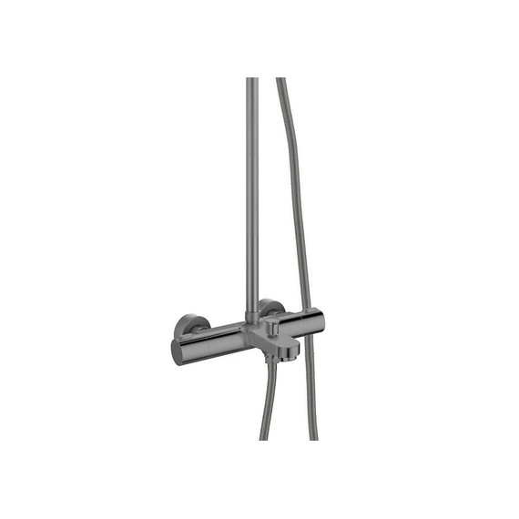 Душевая стойка с термостатом Aquatek Вега AQ2043BGM, оружейная сталь фото 3