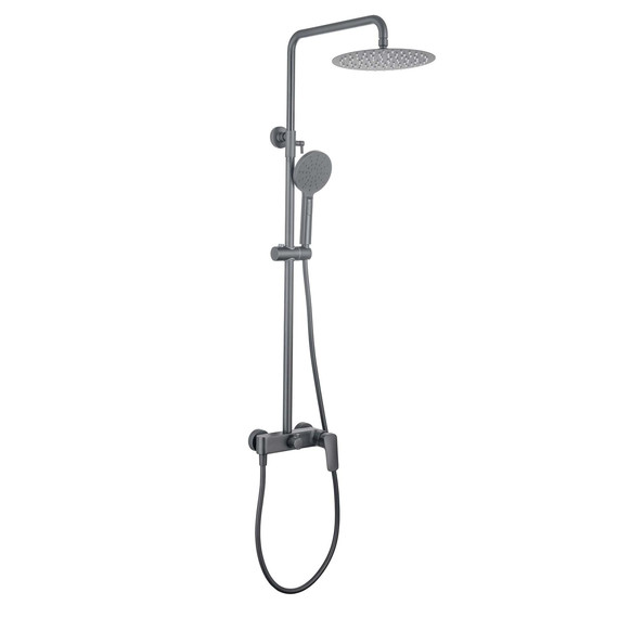 Душевая стойка Aquatek Вега AQ2060BGM, оружейная сталь фото 