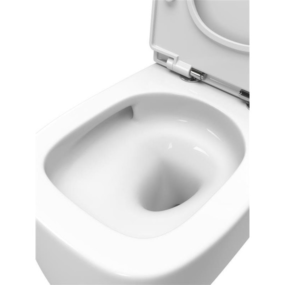 Унитаз подвесной безободковый Cezares Comfort CZR-380-TH-TOR/SC с тонкой крышкой микролифт (система смыва Торнадо) фото 8