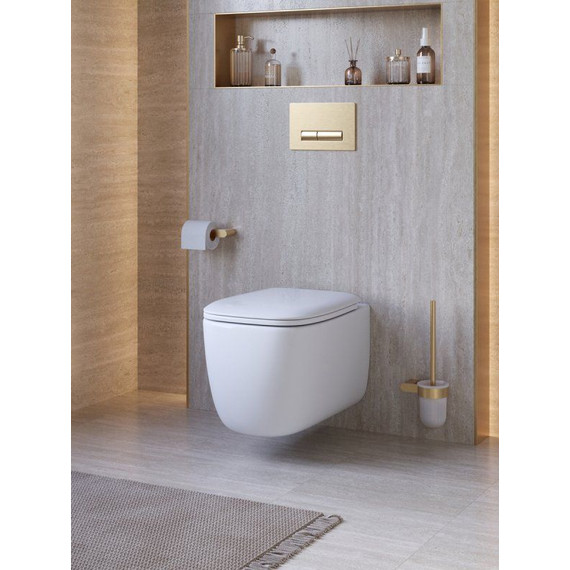 Унитаз подвесной безободковый Cezares Comfort CZR-380-TH-TOR/SC с тонкой крышкой микролифт (система смыва Торнадо) фото 10