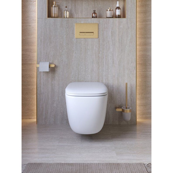 Унитаз подвесной безободковый Cezares Comfort CZR-380-TH-TOR/SC с тонкой крышкой микролифт (система смыва Торнадо) фото 11