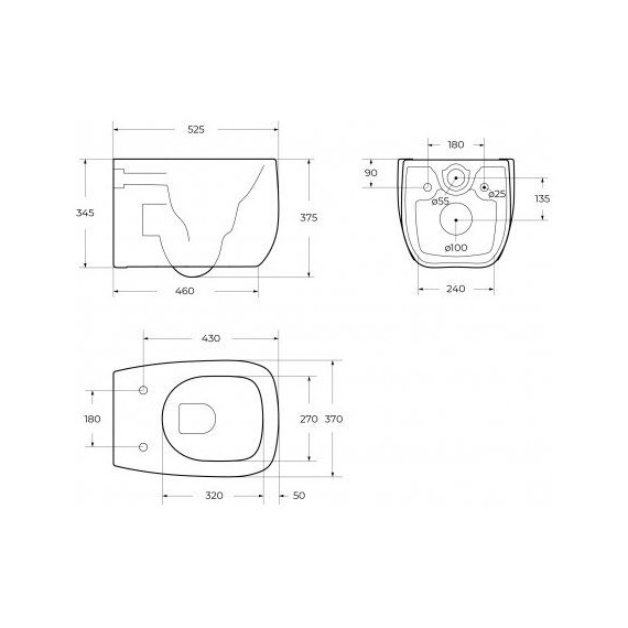 Унитаз подвесной безободковый Cezares Comfort CZR-380-TH-TOR/SC с тонкой крышкой микролифт (система смыва Торнадо) фото 17