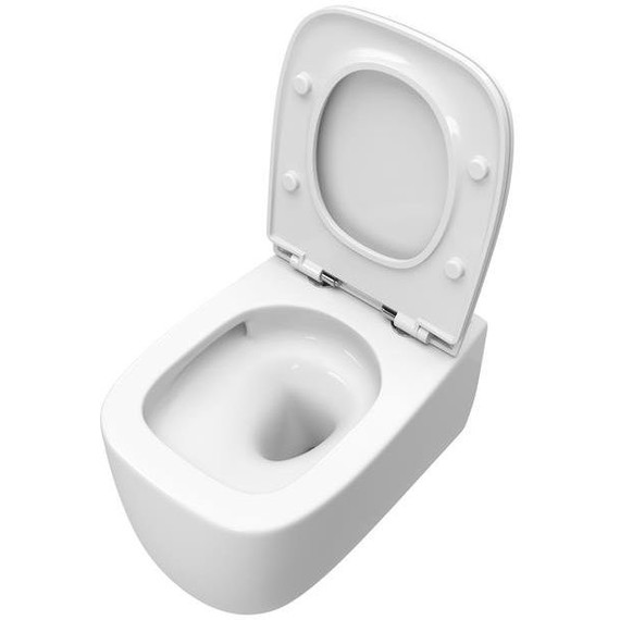 Унитаз подвесной безободковый Cezares Comfort CZR-380-TH-TOR/SC с тонкой крышкой микролифт (система смыва Торнадо) фото 4