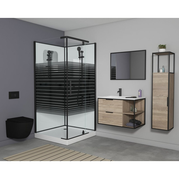 Душевое кабина Grossman Classic 100x100 см GR270QR, чёрный/узор фото 6