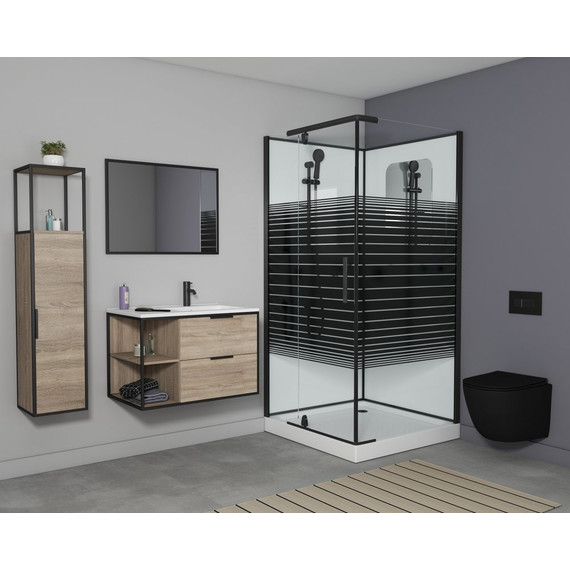 Душевое кабина Grossman Classic 90x90 см GR271QL, чёрный/узор фото 6