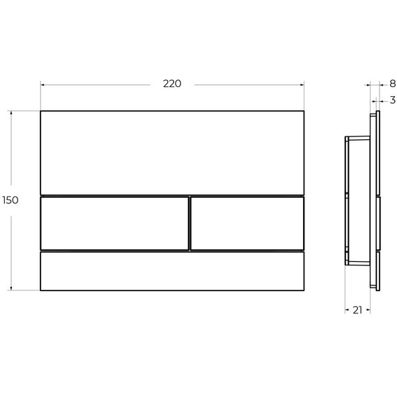 Кнопка смыва Cezares Lux LUX-GB-1-BORO, брашированное золото/белое стекло фото 4