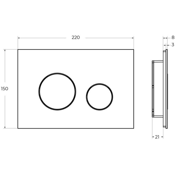 Кнопка смыва Cezares Lux LUX-GB-BORO-C, брашированное золото/белое стекло фото 4