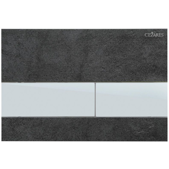 Кнопка смыва Cezares Lux LUX-PN-01, чёрный/хром фото 
