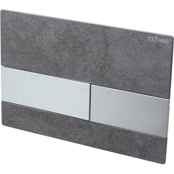 Кнопка смыва Cezares Lux LUX-PN-01, чёрный/хром фото 2