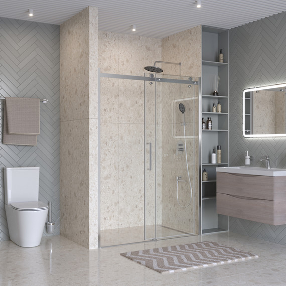 Душевая дверь BelBagno 150 см MARINO-2-BF-1-150-C-CR, хром/прозрачное фото 3