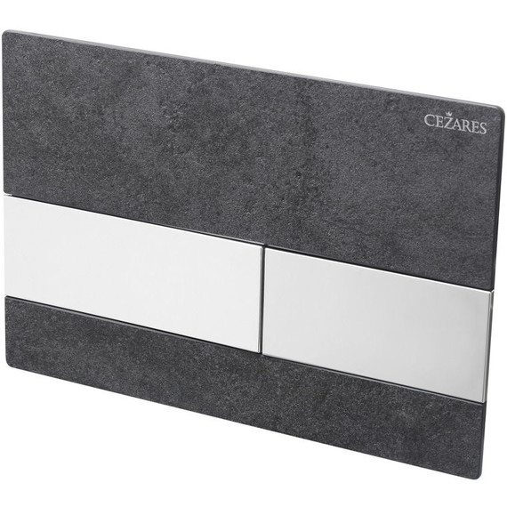Кнопка смыва Cezares Lux LUX-PN-BIO, чёрный/белый матовый фото 2