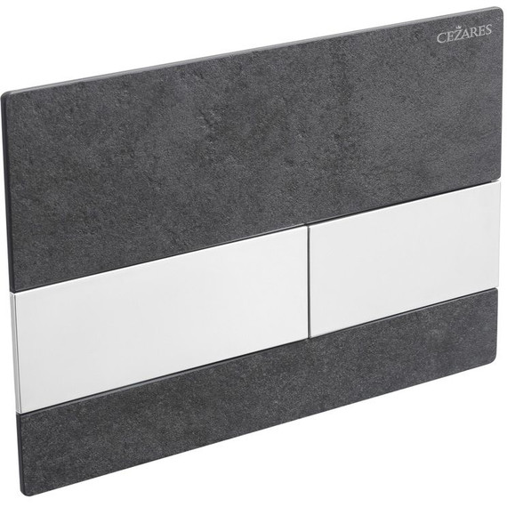 Кнопка смыва Cezares Lux LUX-PN-BIO, чёрный/белый матовый фото 3