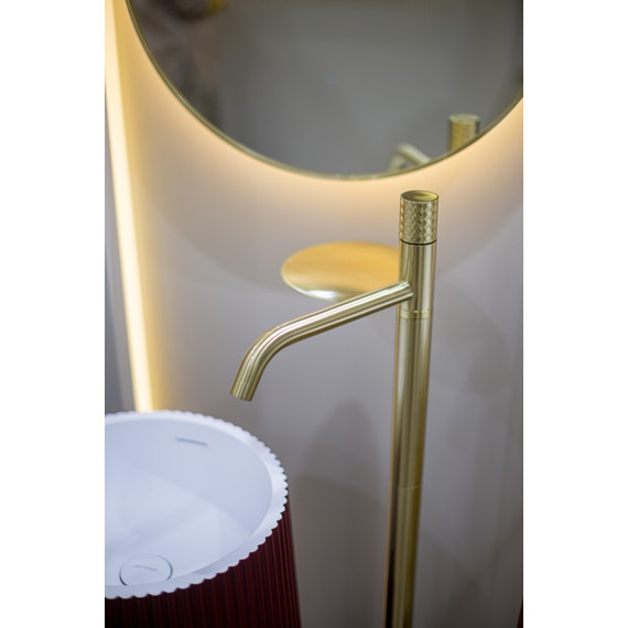 Смеситель для раковины Boheme Stick 120-MG, золото матовое фото 2