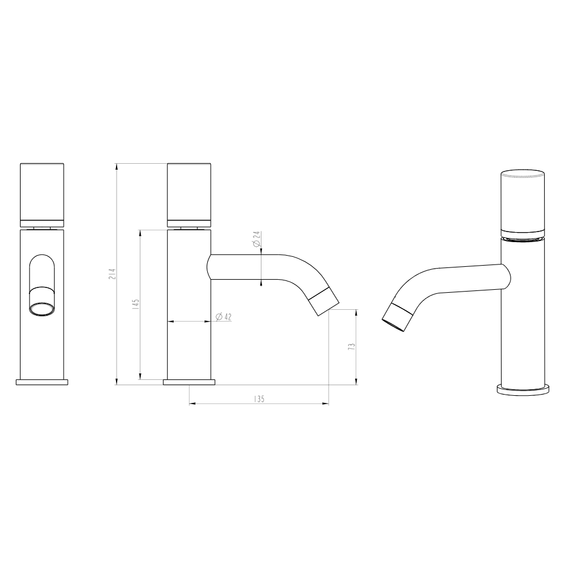 Смеситель для раковины Boheme Stick 121-CB.2, брашированная медь фото 2