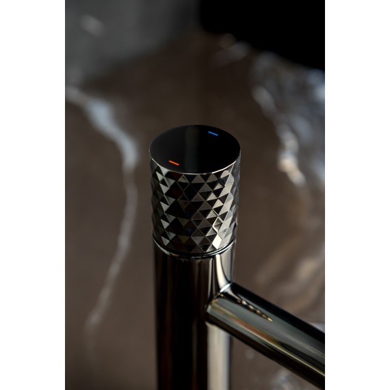 Смеситель для раковины Boheme Stick 121-SGM, графит глянец фото 3