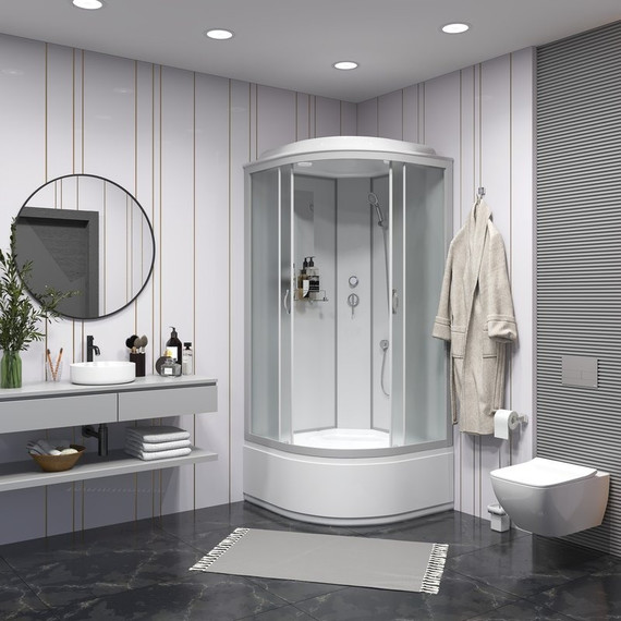 Душевая кабина Niagara Classic 90x90 см NG-2308-14, хром/матовое (безсиликоновая сборка) фото 2