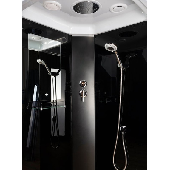 Душевая кабина Niagara Classic 90x90 см NG-6501-14, чёрный/тонированное (безсиликоновая сборка) фото 4