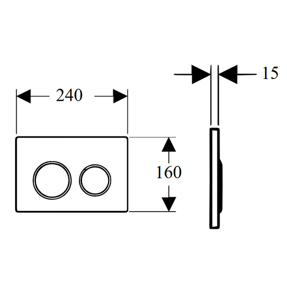 Кнопка смыва Boheme 662, чёрный фото 3