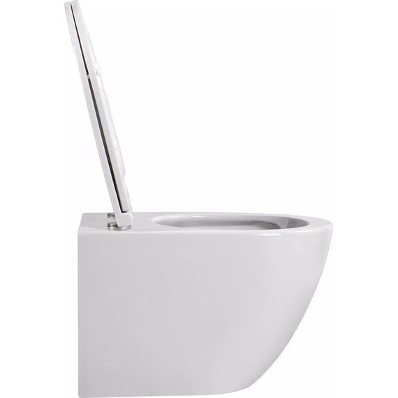 Инсталляция с подвесным унитазом комплект: TECEbase 2.0 9400413 с подвесным безободковым унитазом Aquatek Европа AQ1900T-00 сиденье микролифт, крепление, кнопка смыва белая (система смыва Торнадо) фото 10