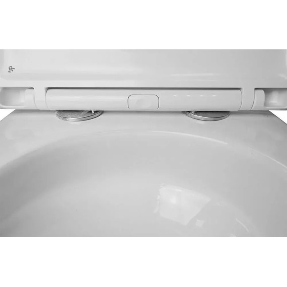 Инсталляция с подвесным унитазом комплект: TECEbase 2.0 9400413 с подвесным безободковым унитазом Azario Grado AZ-0046-UQ3 сиденье микролифт, крепление, кнопка смыва белая (система смыва Торнадо) фото 12