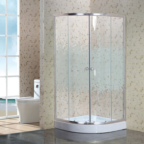 Душевая кабина Niagara Eco 90x90 см NG-001-14, хром/узор фото 