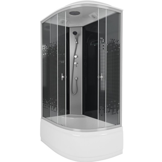 Душевая кабина Niagara Eco 120x80 см NG-7510-14L, серебро/узор (безсиликоновая сборка) фото 