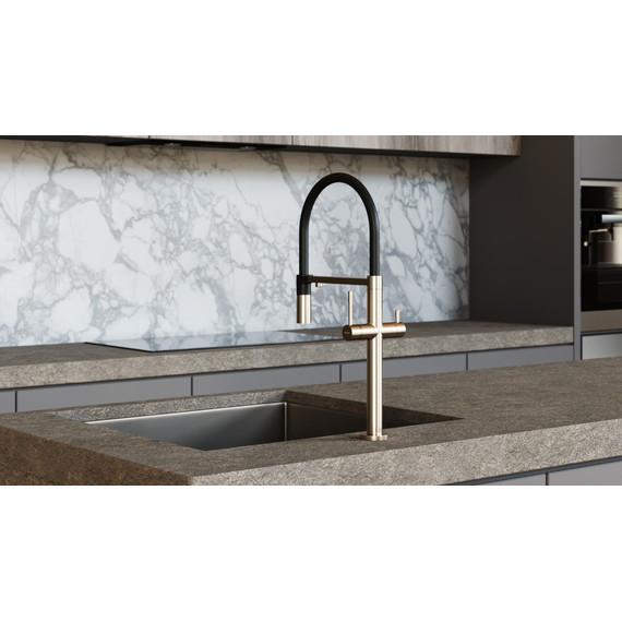 Смеситель для кухни Boheme Uno 115-MG, золото матовое фото 2