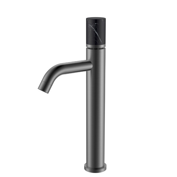 Смеситель для раковины высокий Boheme Stick 122-GM-MR-B, графит фото 