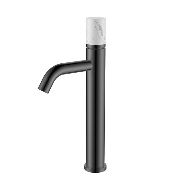 Смеситель для раковины высокий Boheme Stick 122-GM-MR-W, графит фото 