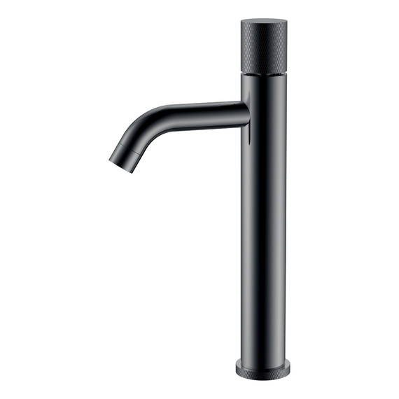 Смеситель для раковины высокий Boheme Stick 122-SGM.2, графит глянец фото 