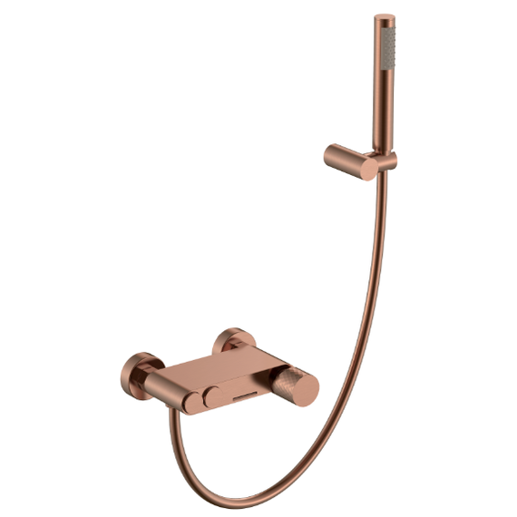 Смеситель для ванны Boheme Stick 123-CB, брашированная медь фото 