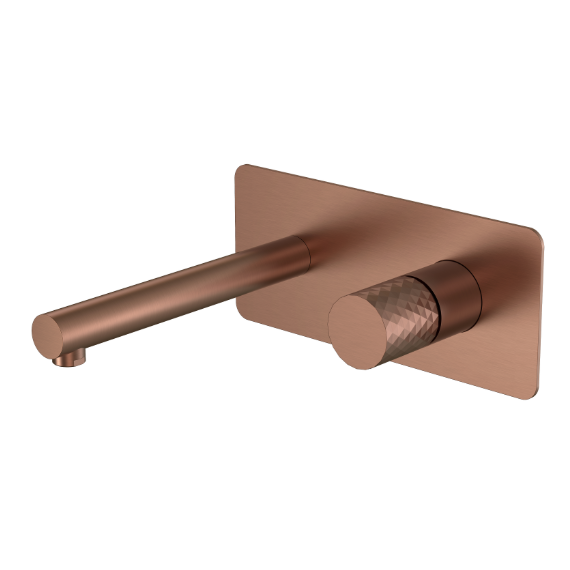 Смеситель для раковины настенный Boheme Stick 125-BRB (со скрытой частью) брашированная бронза фото 