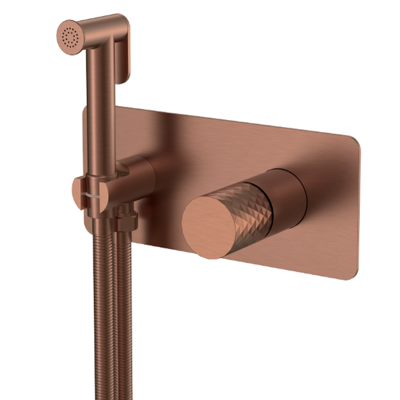 Набор для гигиенического душа Boheme Stick 127-BRB (со скрытой частью) брашированная бронза фото 