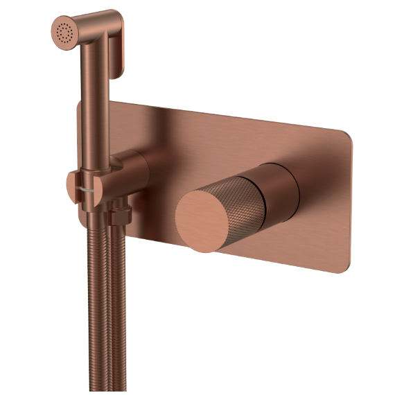 Набор для гигиенического душа Boheme Stick 127-BRB.2 (со скрытой частью) брашированная бронза фото 